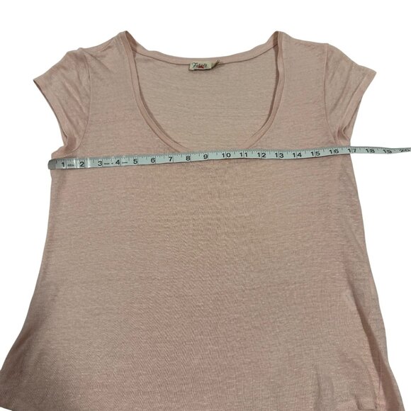 Faherty Linen Blend Light Pink Scoop Neck T-Shirt Size M - Picture 5 of 6